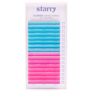 Neonripset sininen / pinkki D 0,1 x 7-13mm 0 Starry ripset